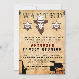 Gezocht Poster Familie reunion Barbeque Uitnodigin Kaart