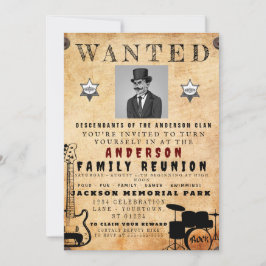 Gezocht Poster Familie reunion Barbeque Uitnodigin Kaart