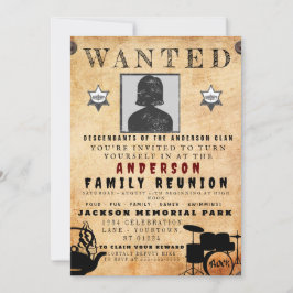Gezocht Poster Familie reunion Barbeque Uitnodigin Kaart