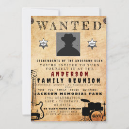 Gezocht Poster Familie reunion Barbeque Uitnodigin Kaart