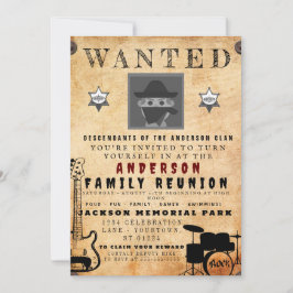 Gezocht Poster Familie reunion Barbeque Uitnodigin Kaart