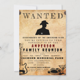 Gezocht Poster Familie reunion Barbeque Uitnodigin Kaart