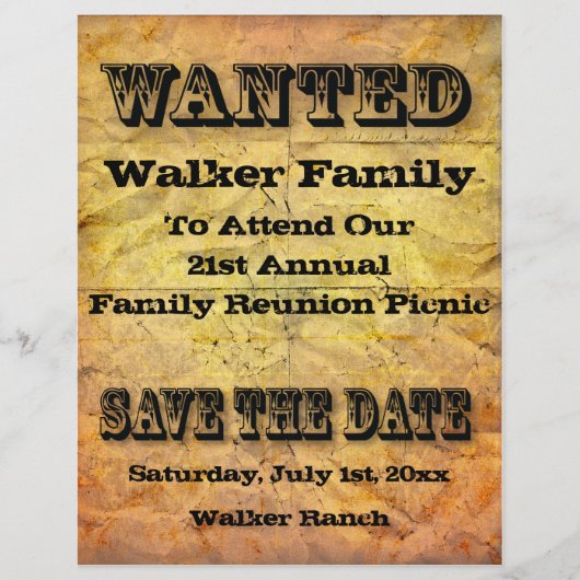 Gezocht Poster Flyer (Voorkant)