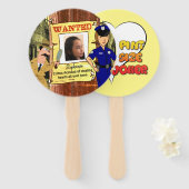 Gezocht Poster  Foto Hand Fan Handwaaier (Voorkant en achterkant)