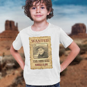 Gezocht Poster |  foto-sjabloon voor Wilde West T-shirt