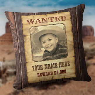 Gezocht Poster | foto van Wilde West Template T Kussen