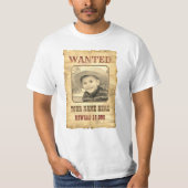 Gezocht Poster |  foto van Wilde West Template T T-shirt (Voorkant)