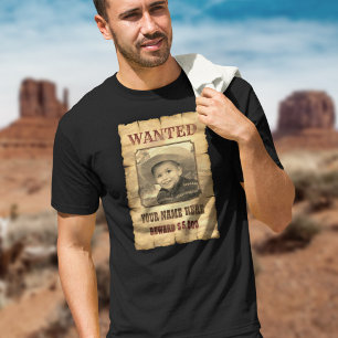 Gezocht Poster    foto van Wilde West Template T T-shirt