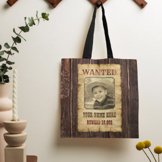 Gezocht Poster |  foto van Wilde West Template T Tote Bag