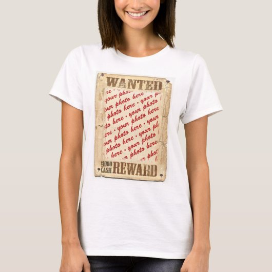 GEZOCHT Poster Fotolijst T-shirt (Voorkant)