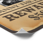 Gezocht Poster - gepersonaliseerde Wild West Cowbo (Hoek)