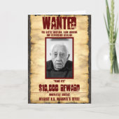 Gezocht Poster Grappige Oude West Kaart (Voorkant)