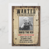 Gezocht Poster jongen eerste verjaardag Cowboy Kaart (Voorkant)