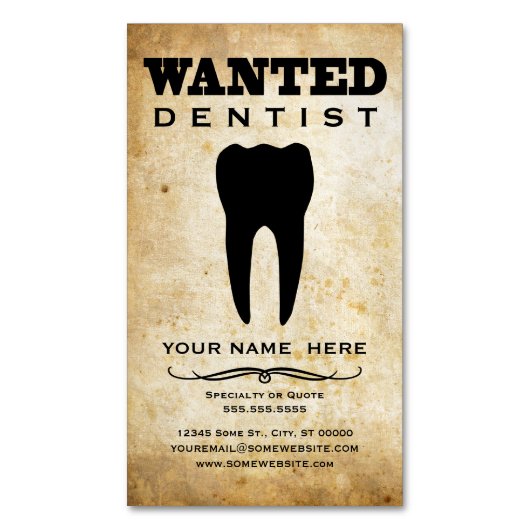 Gezocht Poster Magnetisch Visitekaartje (Voorkant Verticaal)