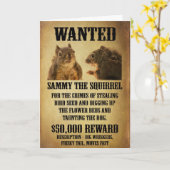 Gezocht Poster met eekhoorn Kaart (Gele Bloem)