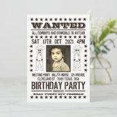 Gezocht Poster, moderne Westerne verjaardag Kaart (Staand voorkant)