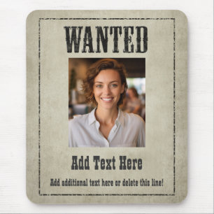 Gezocht Poster Mousepad - pas dit aan! Muismat