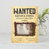 Gezocht Poster 💍🤠 Old West Wedding Foto Kaart (Staand voorkant)