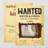 Gezocht Poster 💍🤠 Old West Wedding Foto Kaart (Voorkant / Achterkant)