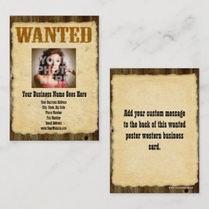 Gezocht Poster Oude foto  Antiek Visitekaartje