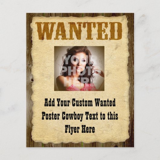 Gezocht Poster Oude Foto Flyer (Voorkant)