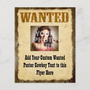 Gezocht Poster Oude Foto Flyer