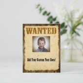Gezocht Poster Oude Foto Kaart (Staand voorkant)