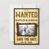 Gezocht Poster 💍 Oude Westerne trouwfoto Save The Date (Voorkant)