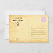 Gezocht Poster 💍 Oude Westerne trouwfoto Save The Date (Achterkant)