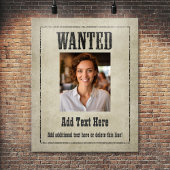 GEZOCHT POSTER: pas dit aan! Poster