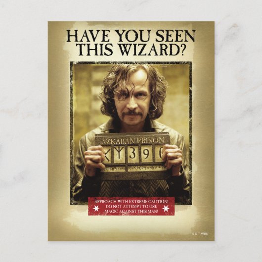 Gezocht Poster Sirius Zwarts Briefkaart (Voorkant)