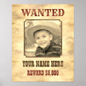 Gezocht Poster | Template voor de Wilde West-foto (Voorkant)