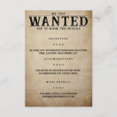 Gezocht Poster Trouwgegevens Informatiekaartje (Voorkant)