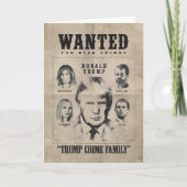 Gezocht Poster: Trump Crime Family Bedankkaart (Voorkant)