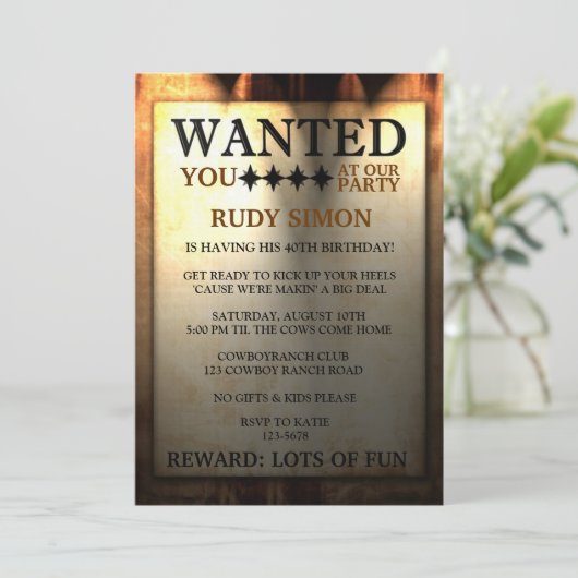 Gezocht Poster Uitnodigingen van de Sheriff (Staand voorkant)