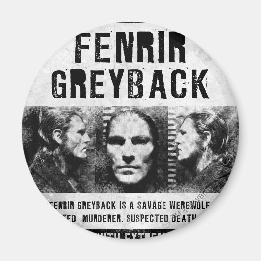 Gezocht Poster van Fenrir Greyback Magneet (Voorkant)