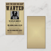 Gezocht Poster Visitekaartje (Voorkant / Achterkant)