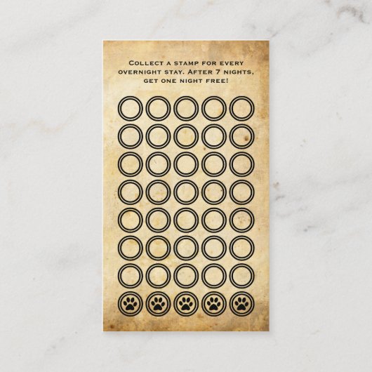 Gezocht-poster voor dierenoppas visitekaartje (Achterkant)