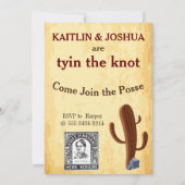 Gezocht Poster 💍 Western thema trouwfoto Kaart (Achterkant)