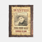 Gezocht Poster | Wilde West Foto Template F Fleece Deken (Voorkant)