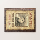 Gezocht Poster |  Wilde West Foto Template J Legpuzzel (Horizontaal)
