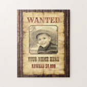 Gezocht Poster |  Wilde West Foto Template J Legpuzzel (Verticaal)