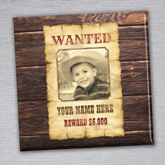 Gezocht Poster | Wilde West Foto Template M Magneet