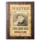 Gezocht Poster |  Wilde West Foto Template N Notitieboek (Voorkant)