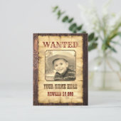 Gezocht Poster |  Wilde West Foto Template P Briefkaart (Staand voorkant)