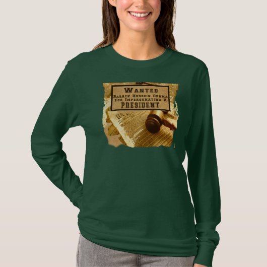 Gezocht president Obama T-shirt (Voorkant)