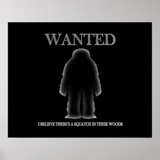 Gezocht Sasquatch in Bossen Shadow Effect Poster (Voorkant)
