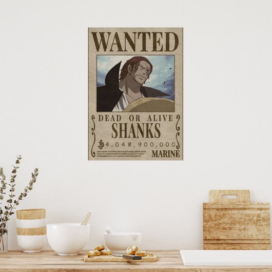 Gezocht Shanks shanks bounty Poster (Keuken)