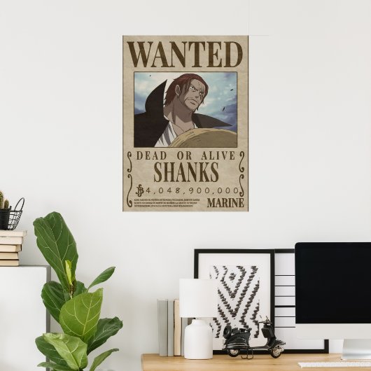 Gezocht Shanks shanks bounty Poster (Thuiskantoor)