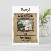 Gezocht sjabloon voor aangepaste foto Wilde West P Kaart (Staand voorkant)
